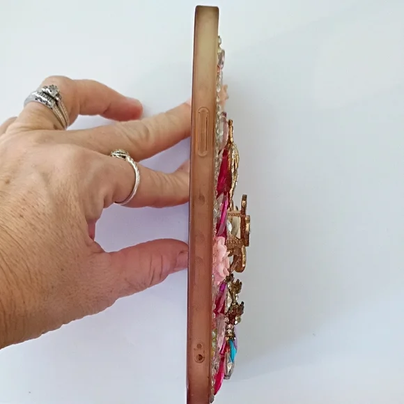 Juicy Couture Pink and Gold Embellished Phone Case - Picture 7 of 14